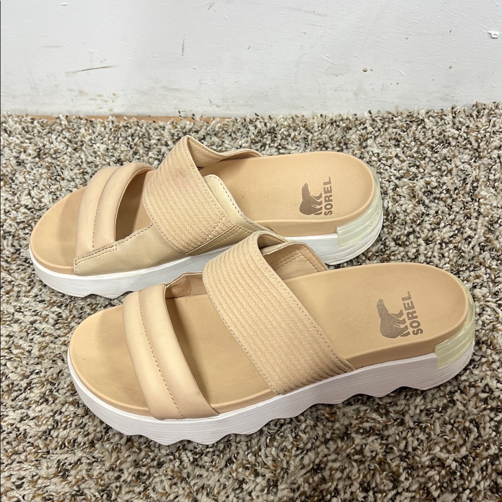 Sorel Women's Cream Slide Sandals